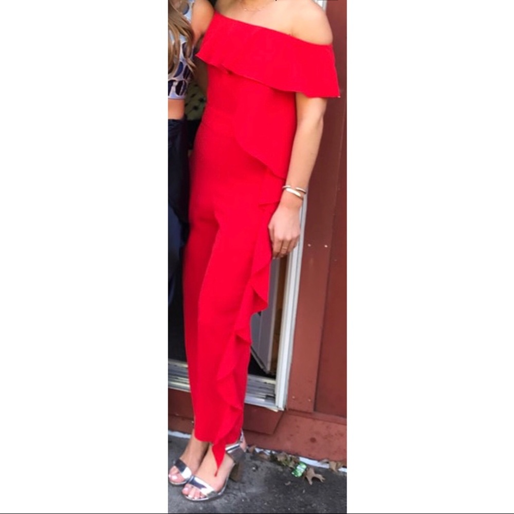 Zara red jumpsuit